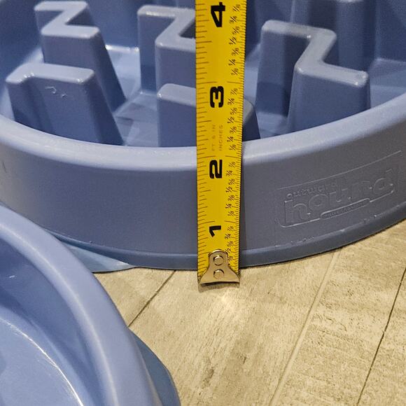 Outward Hound Slo Bowl Lot of 2 Dog Fun Slow Feeder Large Regular Blue Non Slip - Picture 2 of 10